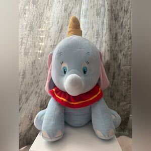 🌸Disney Dumbo Light Blue Elephant Plush with Red Collar 🐘 💝